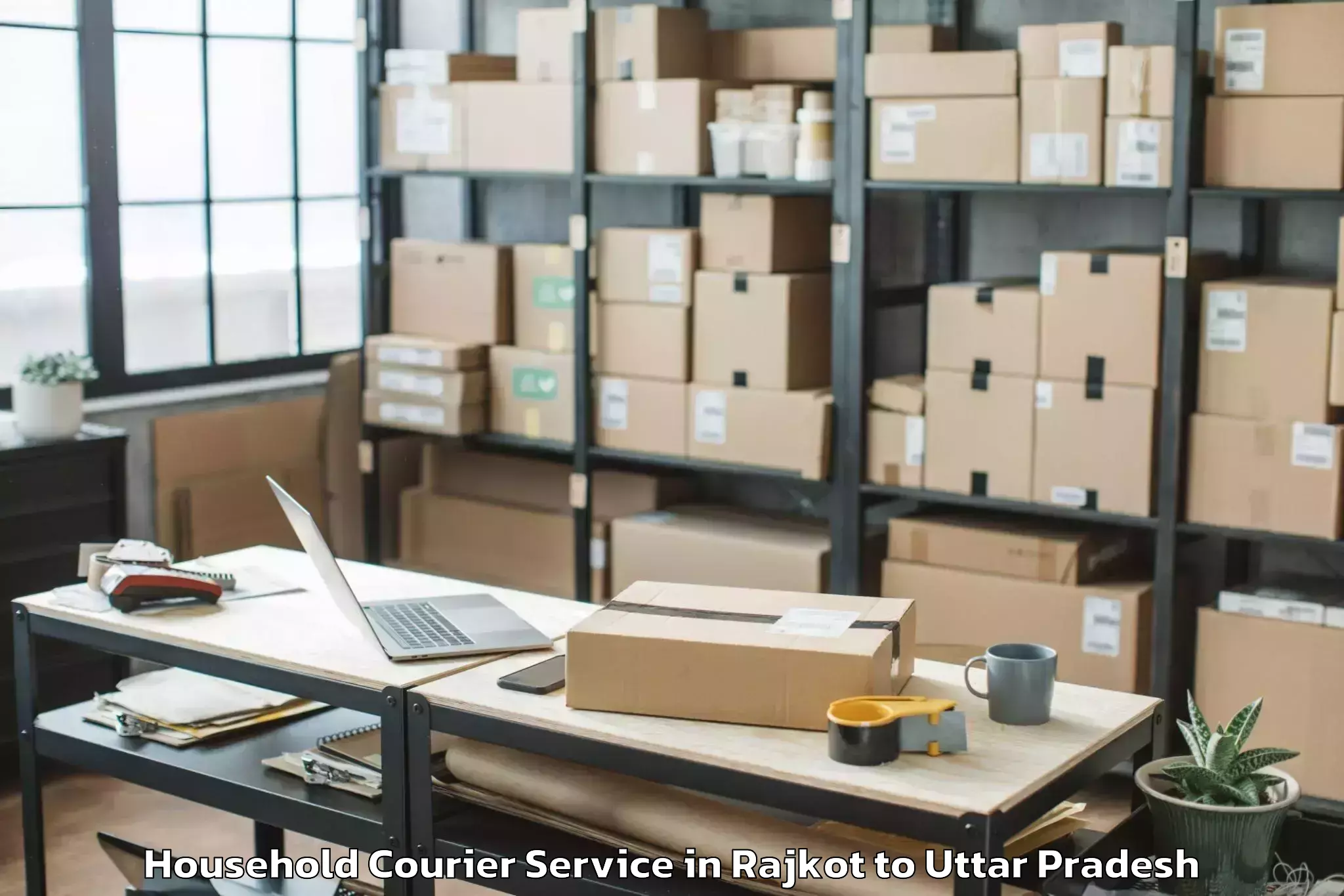 Hassle-Free Rajkot to Rampur Household Courier